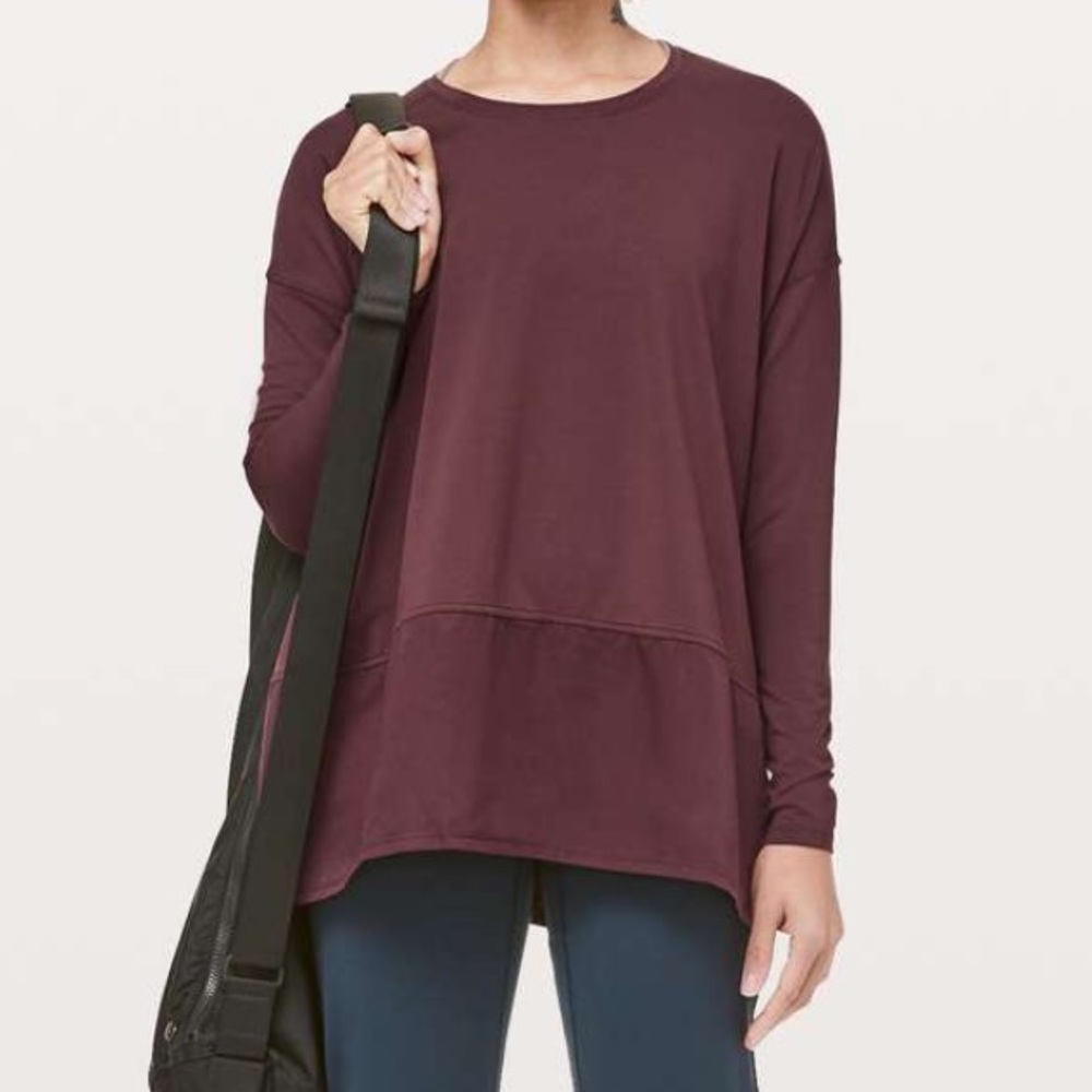 Lululemon Ease of Mind Long Sleeve - Bordeaux Drama
